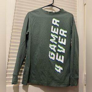 H&M Green 'Gamer 4 Ever' Long Sleeve Tee
